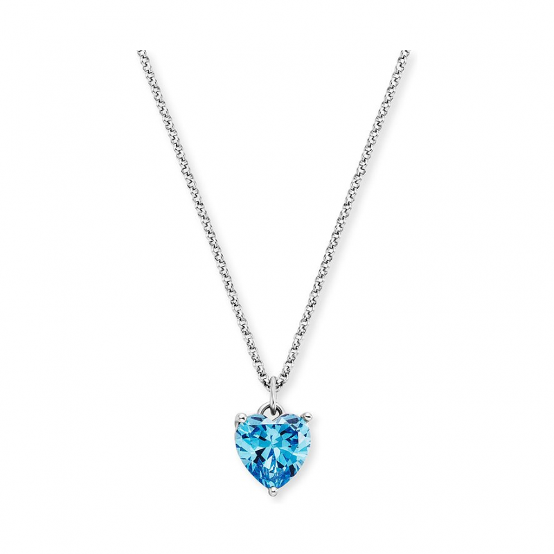 Engelsrufer Kette ERN-SHINYHEART-ZT 925er Silber, Farbstein