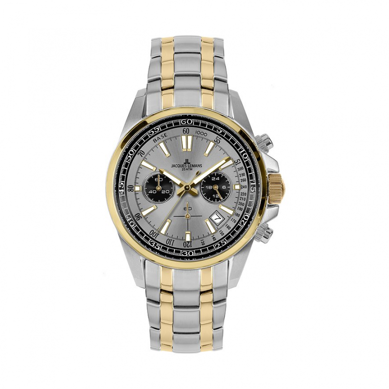 Jacques Lemans Chronograph Sport 1-2117ZM Edelstahl – Bild 1 von 2