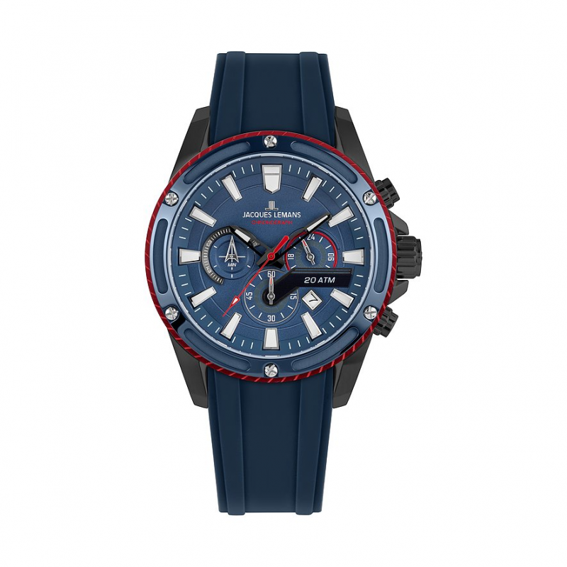 Jacques Lemans Chronograph Sport 1-2141B Edelstahl – Bild 1 von 3