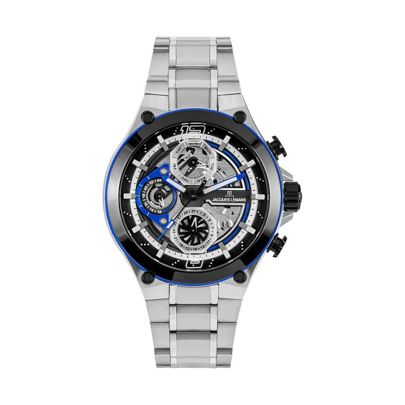 Jacques Lemans Herrenuhr Sport 1-2150D Edelstahl – Bild 1 von 2