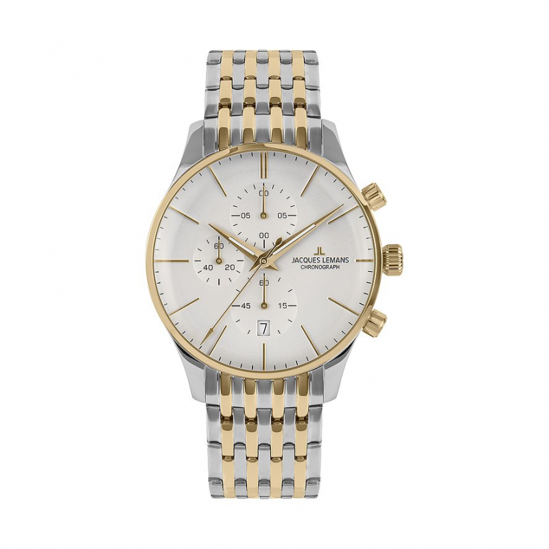 Jacques Lemans Chronograph Classic 1-2163J Edelstahl