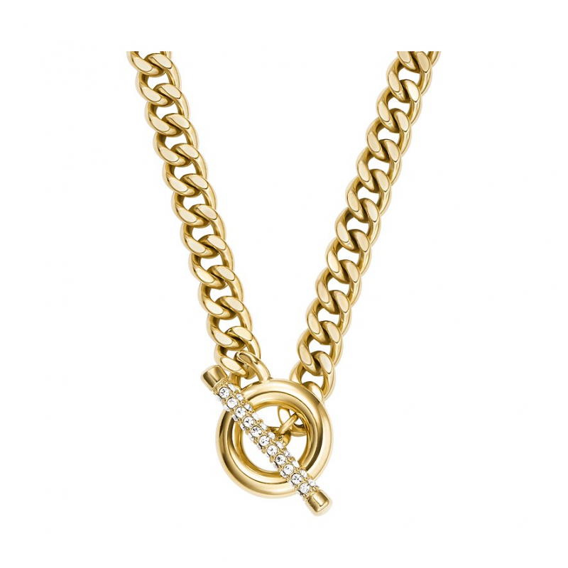 Fossil Kette CARLIE T-BAR JF04956710 Edelstahl – Bild 1 von 3