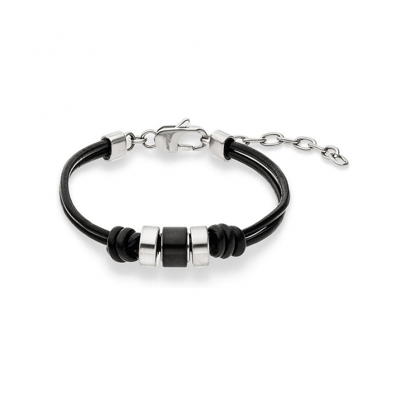 s.Oliver Armband SOJ-0033-B-22 Edelstahl, Leder – Bild 1 von 2