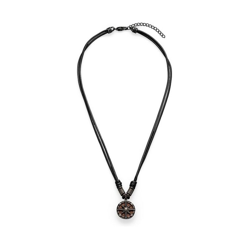 s.Oliver Kette SOJ-0073-N-55 Edelstahl, Leder – Bild 1 von 2