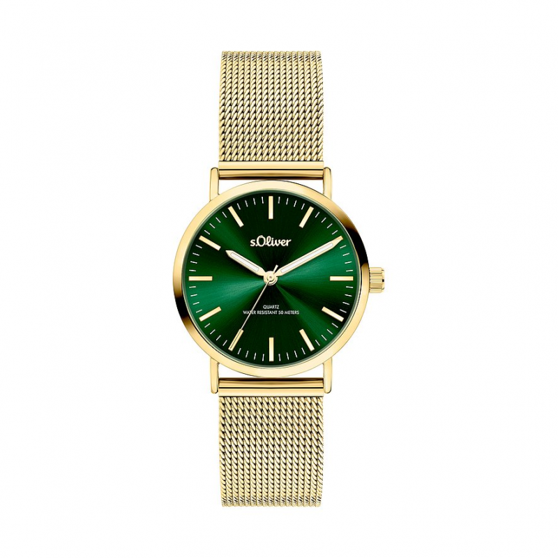 s.Oliver Damenuhr Classic Mesh Small SO-4548-MQ Edelstahl – Bild 1 von 2