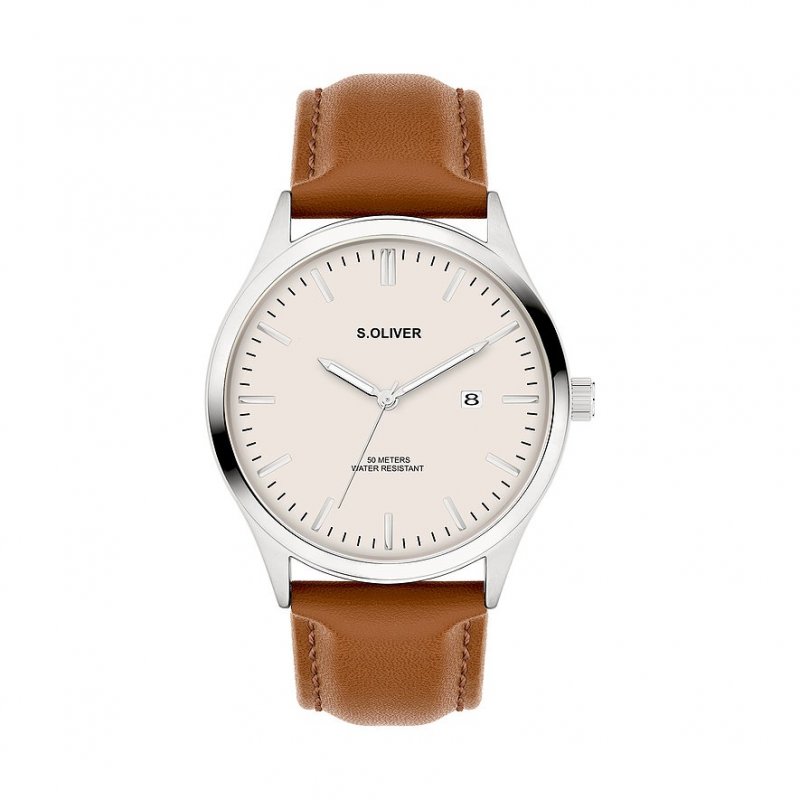 s.Oliver Herrenuhr Klassisch & Elegant SO-4426-LQ Metall – Bild 1 von 3