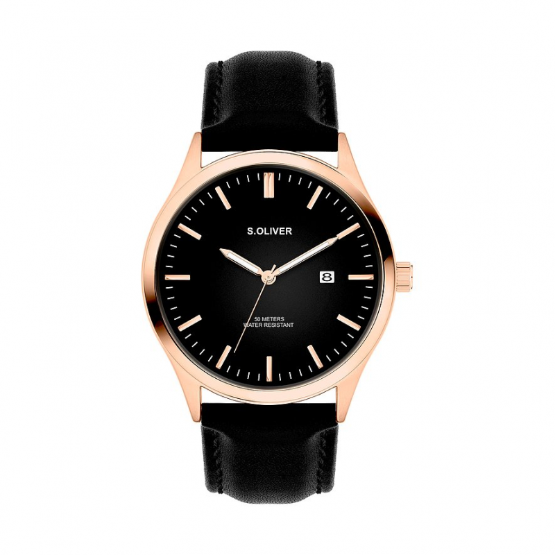 s.Oliver Herrenuhr Klassisch & Elegant SO-4428-LQ Metall – Bild 1 von 3