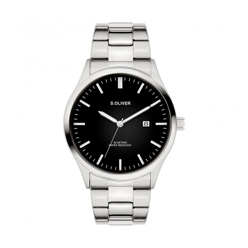 s.Oliver Herrenuhr Modern & Zeitlos SO-4434-MQ Metall – Bild 1 von 3