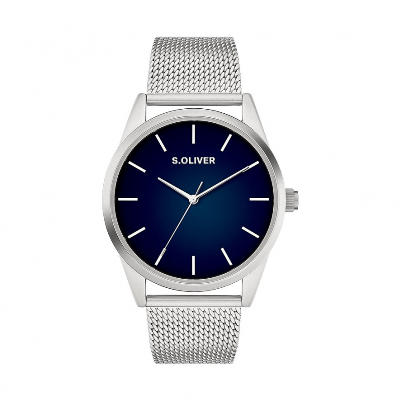 s.Oliver Herrenuhr Modern & Zeitlos SO-4442-MQ Metall – Bild 1 von 2