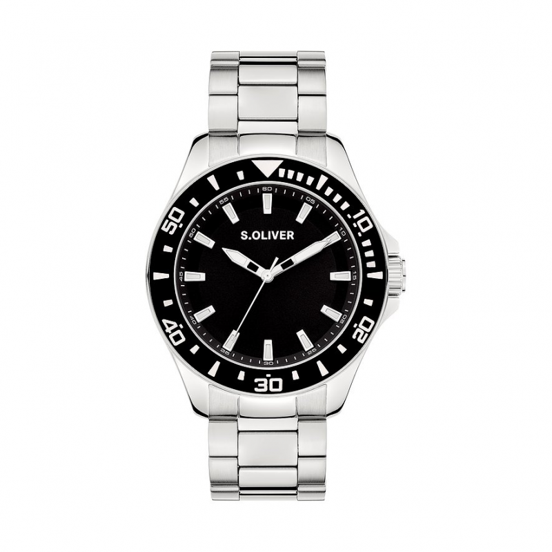 s.Oliver Herrenuhr Modern & Zeitlos SO-4456-MQ Metall – Bild 1 von 2