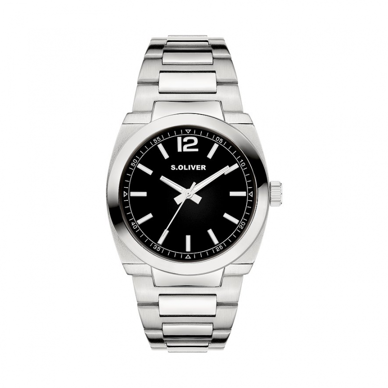 s.Oliver Herrenuhr Modern & Zeitlos SO-4459-MQ Metall – Bild 1 von 2