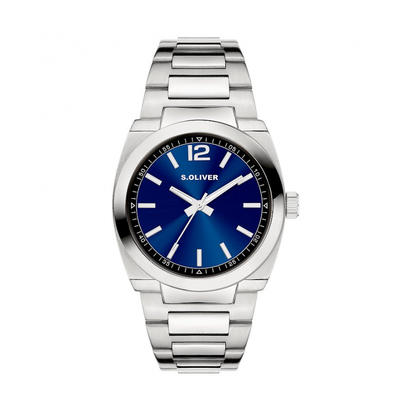 s.Oliver Herrenuhr Modern & Zeitlos SO-4460-MQ Metall – Bild 1 von 2