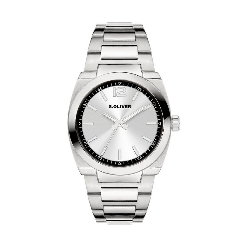 s.Oliver Herrenuhr Modern & Zeitlos SO-4579-MQ Metall – Bild 1 von 3