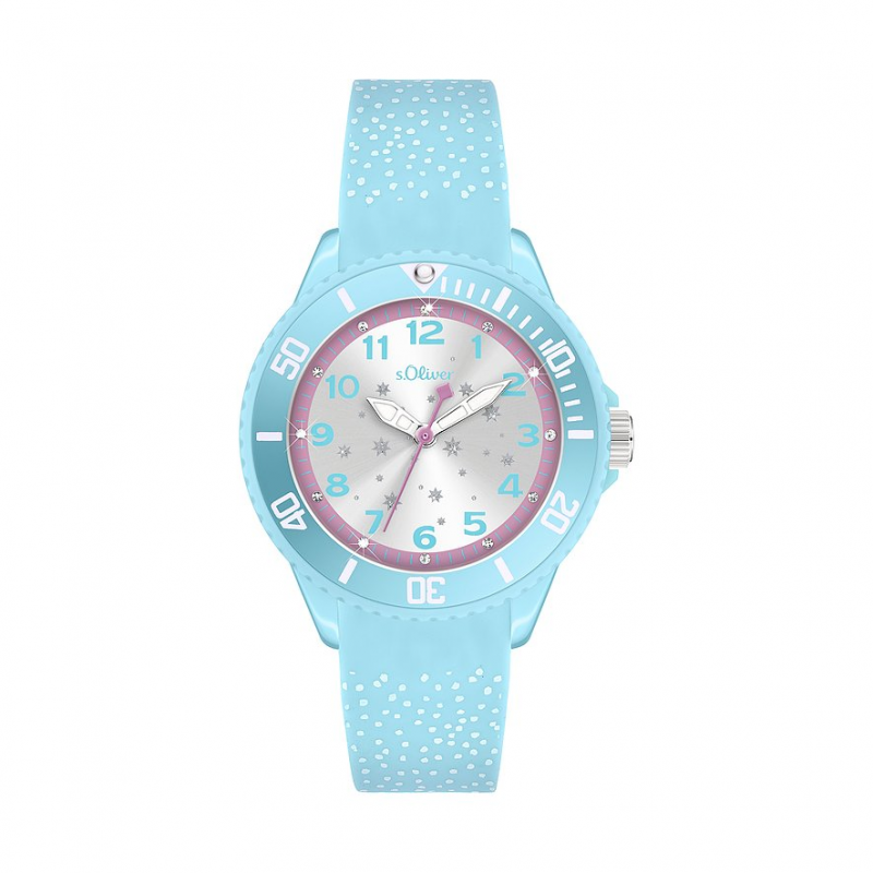 s.Oliver Kinderuhr Eisblume SO-4504-PQ Kunststoff – Bild 1 von 2