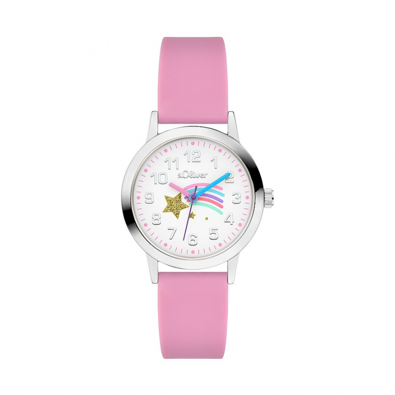 s.Oliver Kinderuhr Sternschnuppe SO-4514-PQ Metall – Bild 1 von 2
