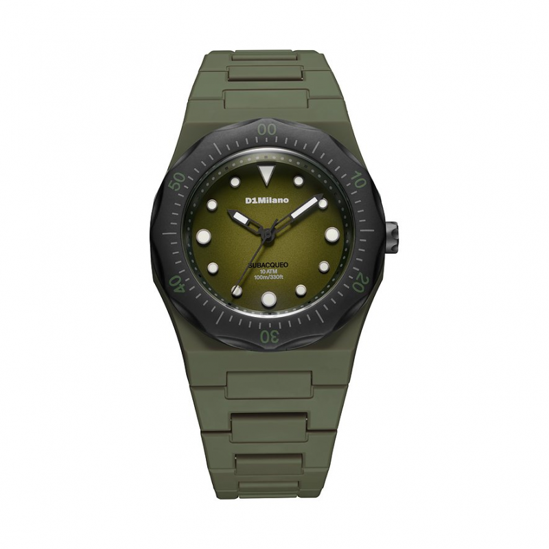 D1 Milano Herrenuhr 40.5mm, Lagoon Drift PDBJ04 Polycarbonat – Bild 1 von 3