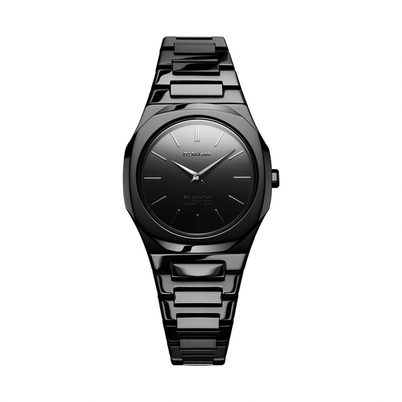 D1 Milano Damenuhr 30mm, Black Gleam UTBL41 Edelstahl – Bild 1 von 3
