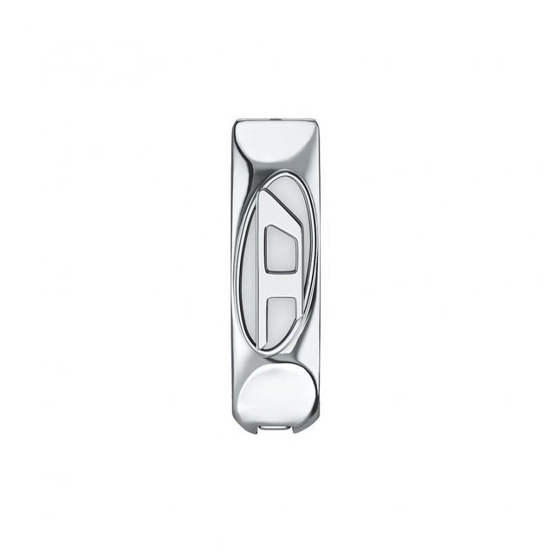 Diesel Einzelner Ohrschmuck Oval D Logo DX1692040 Edelstahl – Bild 1 von 2
