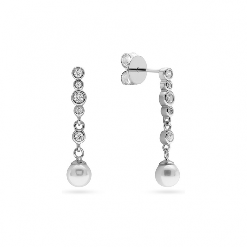 JETTE Ohrstecker PEARL 89230136 925er Silber
