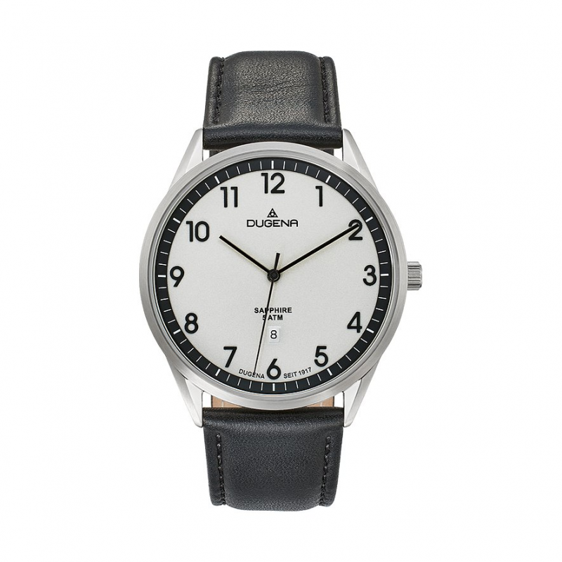 Dugena Herrenuhr Slim Line 4461242 Edelstahl