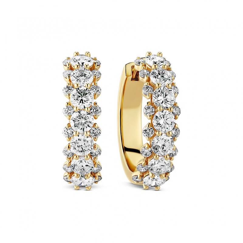 Sif Jakobs Jewellery Creolen Lab Grown SJ-E2523-WD-YG 585er Gelbgold