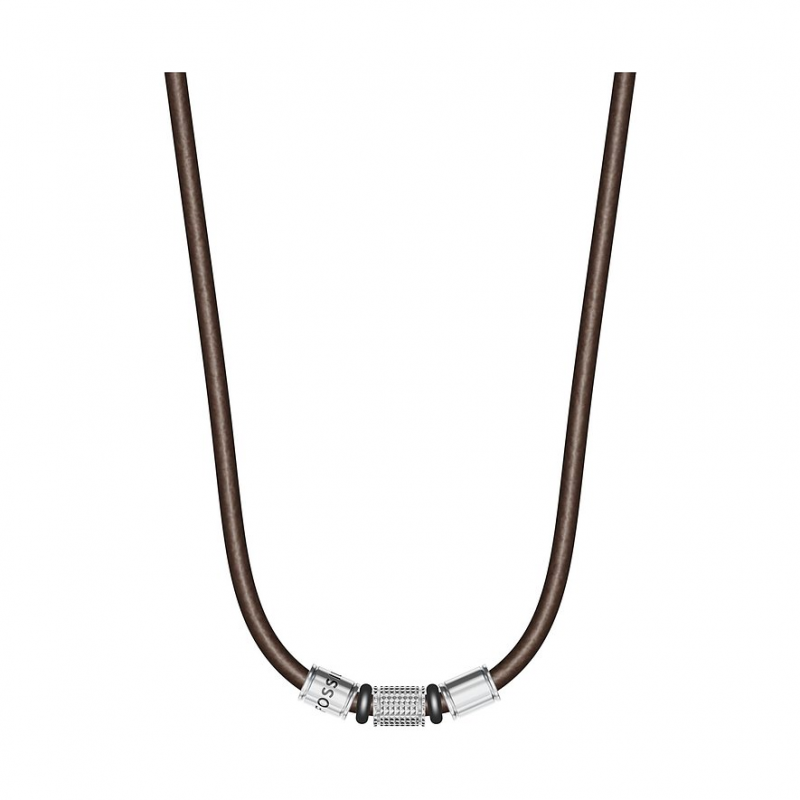 Fossil Kette Machine JF05007998 Leder, Edelstahl – Bild 1 von 3