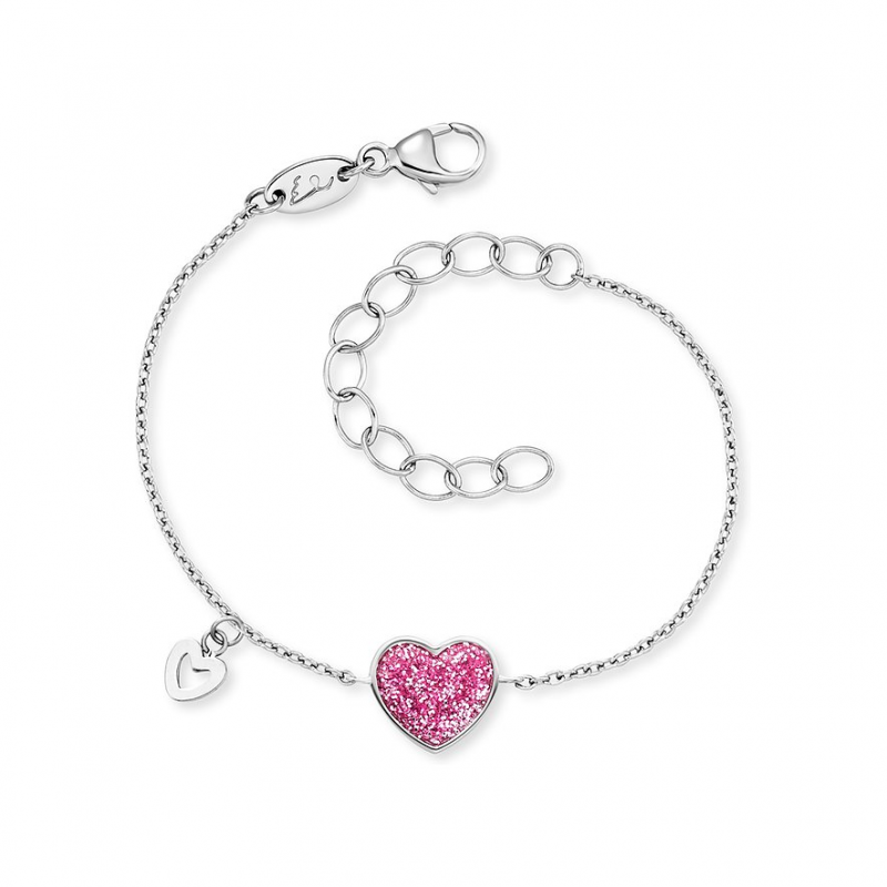 Engelsrufer Armband KOL HEBS-GLITTERHEART Edelstahl, Emaille