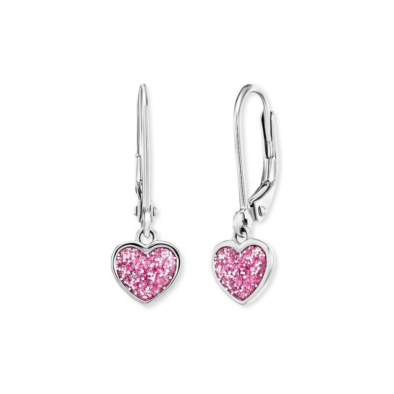 Engelsrufer Ohrhänger KOL HEES-GLITTERHEART-H Edelstahl, Emaille