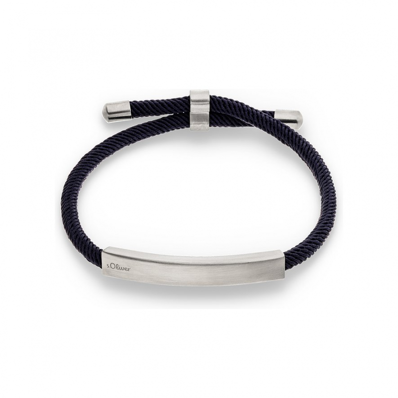 s.Oliver Armband SOJ-0416-B-23 Edelstahl, Textil – Bild 1 von 2