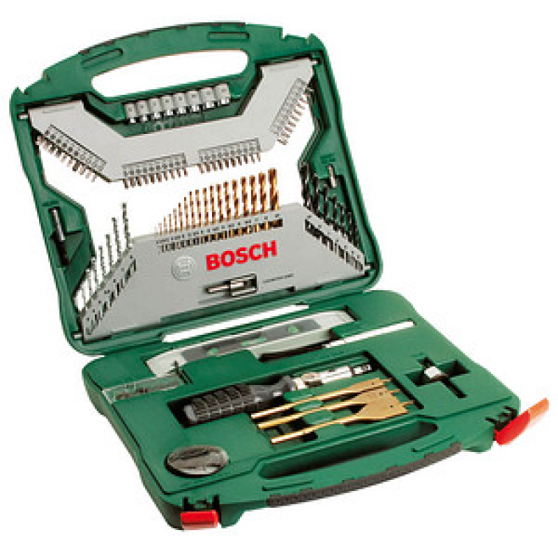 BOSCH Bohrer- und Bit-Set X-Line TiN-beschichtetes, 100-teilig – Bild 1 von 2