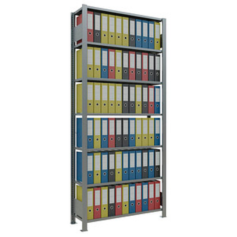 SCHULTE Schwerlastregal MULTIplus 150 17731 silber 100,0 x 30,0 x 230,0 cm – Bild 1 von 6