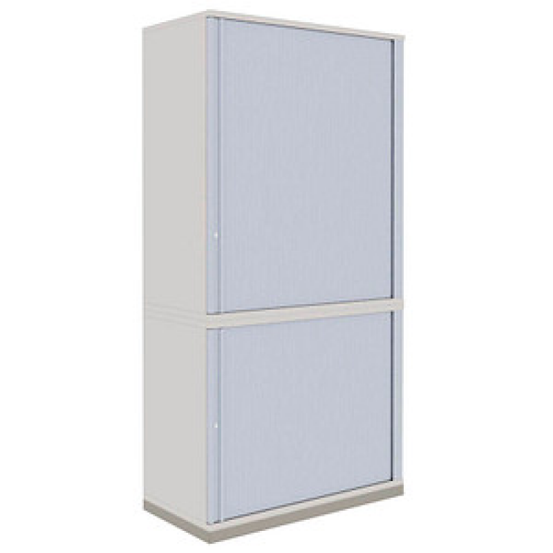 fm Sidney Rollladenschrank lichtgrau 3 Fachböden 100,0 x 44,2 x 186,9 cm – Bild 1 von 3