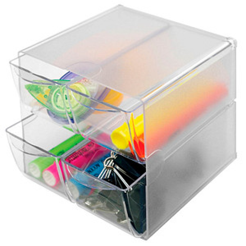 Deflecto "Cube" Aufbewahrungsbox transparent 15,3 x 15,3 x 18,2 cm, 1 St.