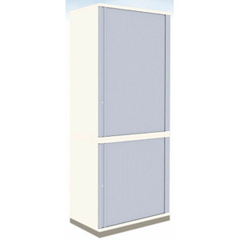 fm Sidney Rollladenschrank weiß, silber 3 Fachböden 80,0 x 44,2 x 186,9 cm – Bild 1 von 2