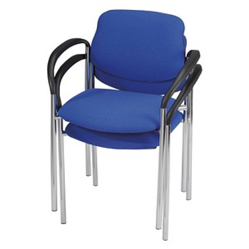 Nowy Styl Besucherstühle Styl blau Stoff, 2 St. – Bild 1 von 5