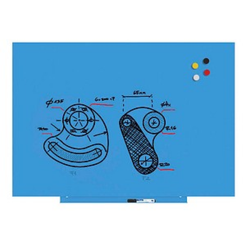 rocada Whiteboard Skinwhiteboard 75,0 x 115,0 cm blau Stahl – Bild 1 von 7