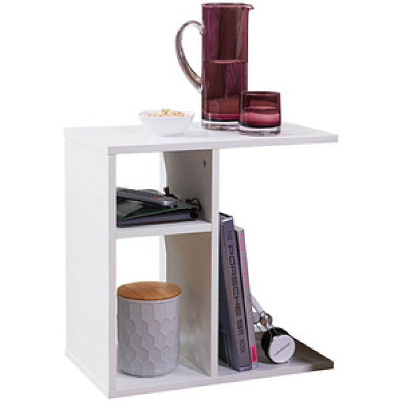 WOHNLING Beistelltisch rechteckig Spanplatte weiß 50,0 x 30,0 x 50,0 cm, 1 St. – Bild 1 von 6