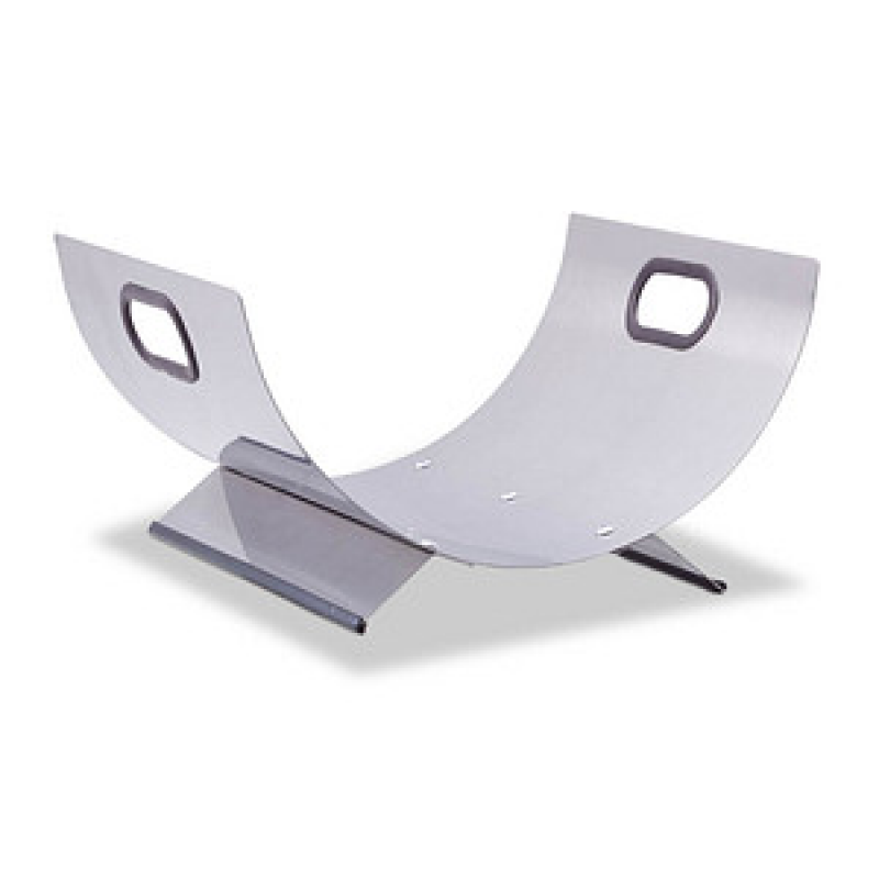 relaxdays Kaminholzkorb silber 37,0 x 33,0 x 19,0 cm, 1 St. – Bild 1 von 9