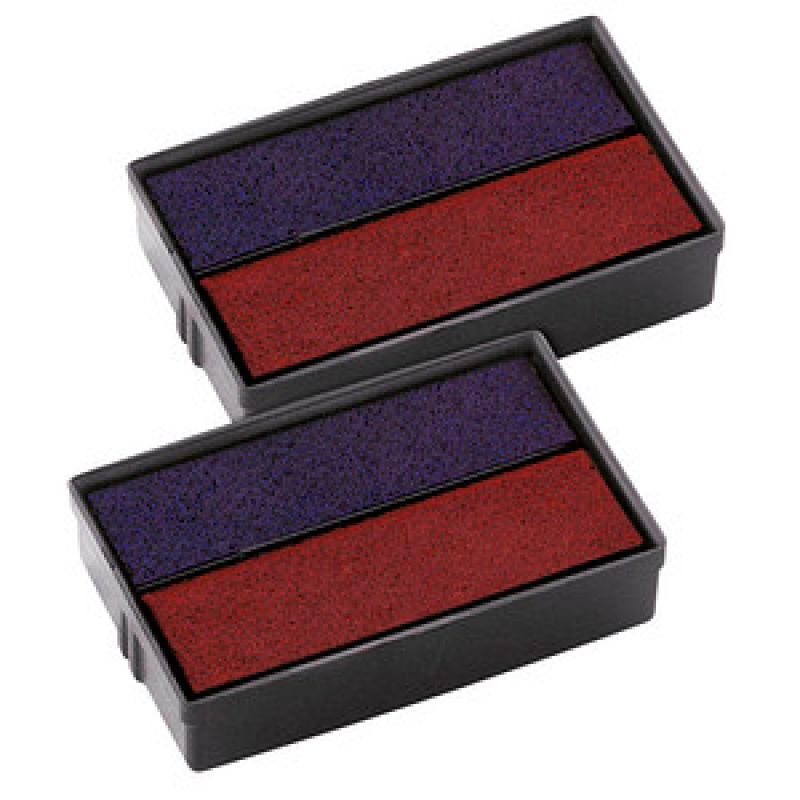 COLOP Ersatzstempelkissen E/10/2 blau/rot 2,9 x 1,8 cm, 2 St. – Bild 1 von 2