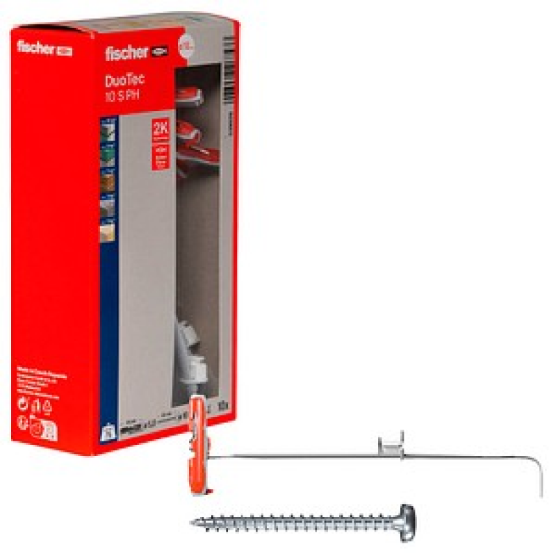 AKTION: fischer DuoTec 10 S PH 2K 539026 Dübel mit Schrauben Ø 10 mm x 50 mm, 10 St. mit Prämie nach Registrierung – Bild 1 von 5