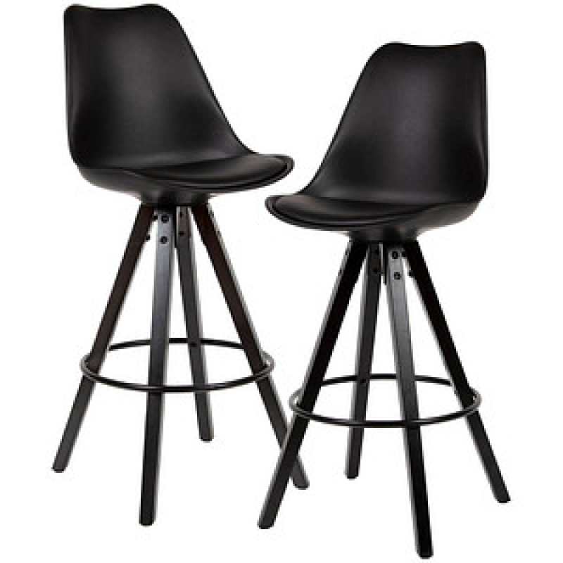 WOHNLING Barhocker WL6.126 schwarz Kunstleder, 2 St. – Bild 1 von 8