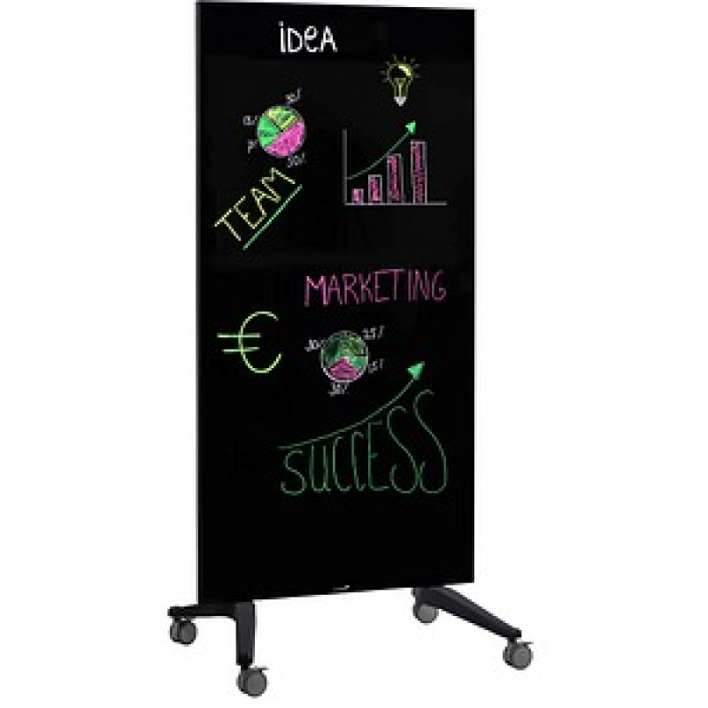 Legamaster mobile Glas-Magnettafel 90,0 x 175,0 cm schwarz – Bild 1 von 4