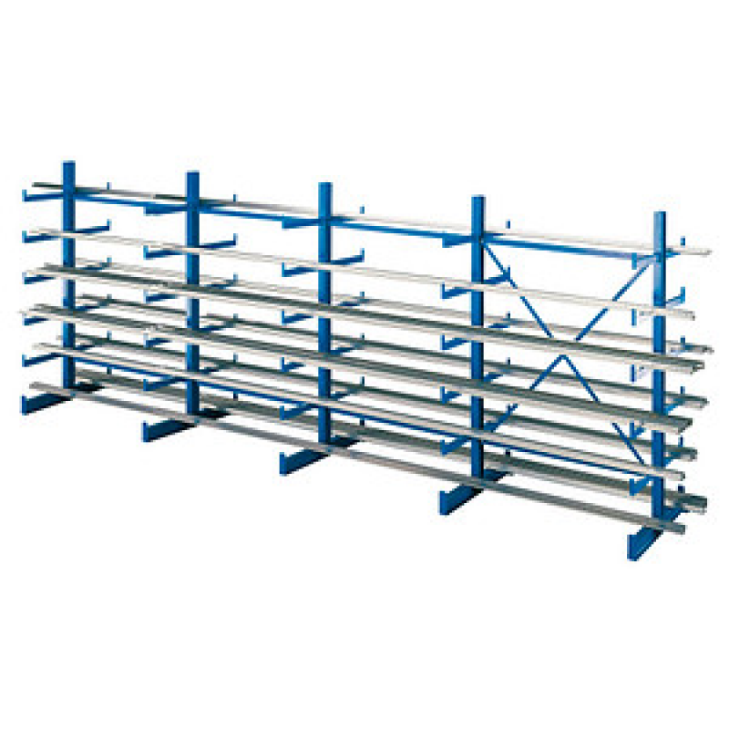 SCHULTE Kragarmregal K1000 14497 enzianblau 500,0 x 100,0 x 200,0 cm – Bild 1 von 2