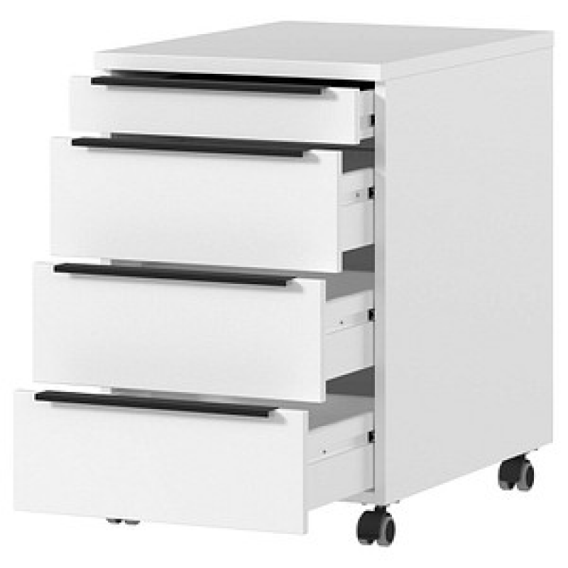 GERMANIA Mailand Rollcontainer weiß 4 Auszüge 42,0 x 60,0 x 63,0 cm – Bild 1 von 11