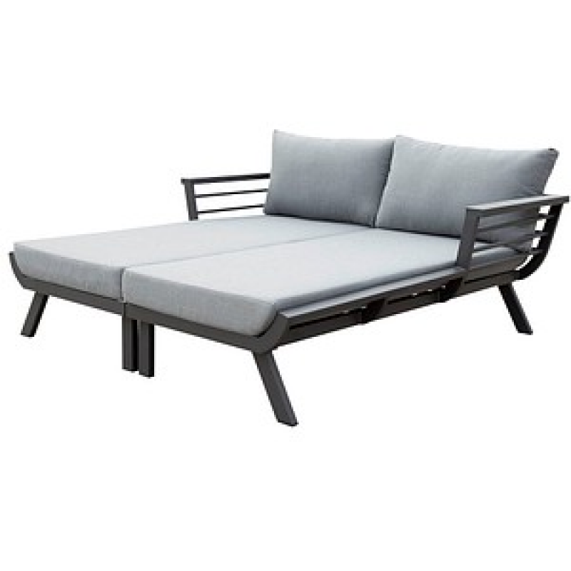 Garden Pleasure Sonnenliege DELIA grau Aluminium