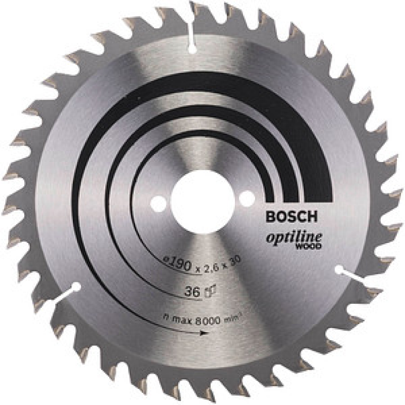 AKTION: BOSCH Optiline Wood Kreissägeblatt 190,0 mm, 36 Zähne, 1 St. mit Prämie nach Registrierung – Bild 1 von 3
