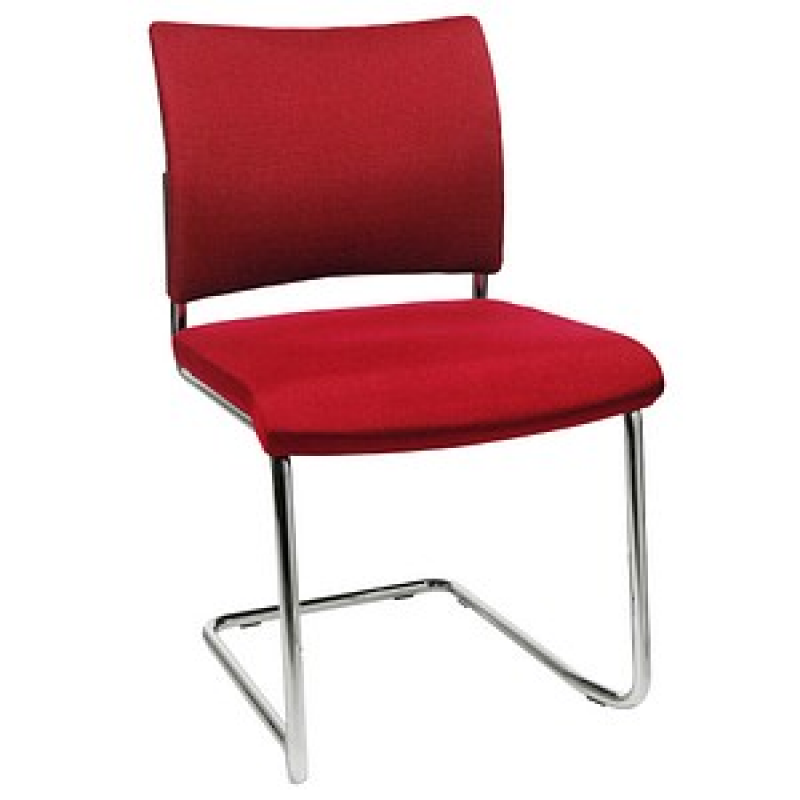 Topstar Besucherstühle Visit 20 NV390 G21 rot Stoff, 2 St. – Bild 1 von 11
