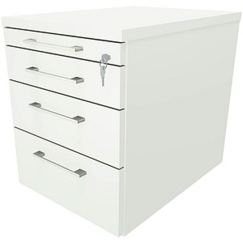 fm Oldenburg Rollcontainer weiß 4 Auszüge 43,4 cm 60,0 cm – Bild 1 von 2