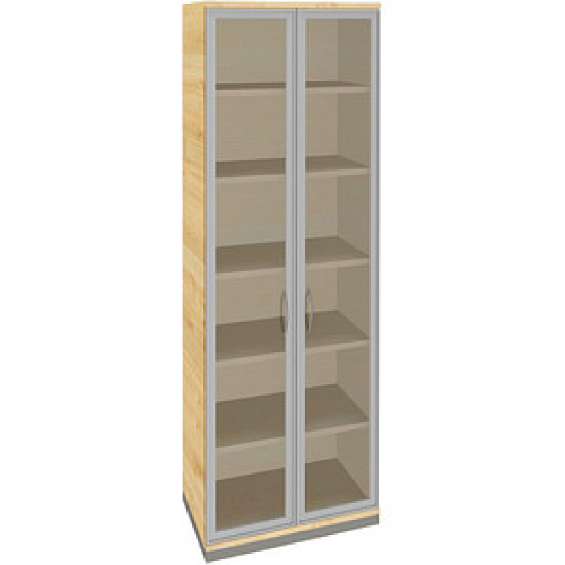 fm Aktenschrank Sidney, 4260267329368 königsahorn, Acrylglas klar 5 Fachböden 80,0 x 44,2 x 222,1 cm – Bild 1 von 2