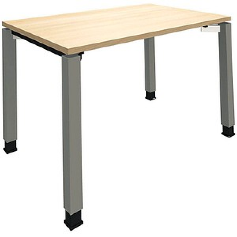 fm Sidney Schreibtisch königsahorn rechteckig, 4-Fuß-Gestell silber 120,0 x 80,0 cm – Bild 1 von 2